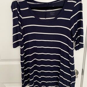 American Eagles Soft and Sexy T Navy and White Striped Top